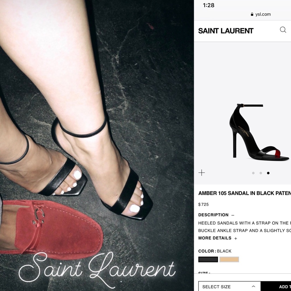 Amber 105 sandal in black